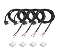 USB Plug Pigtail 4pz, 1M 22AWG 5V 3A, Nero