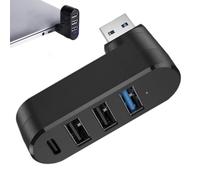 USB Port Splitter, 4-Port USB 3.0 Hub with Rotatable Design, High
