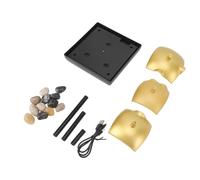 USB Powered Desktop Fountain with LED Lamps | 3 Tier Waterfall for Home Office Decor/Mindfulness/Relaxation | Quiet Tabletop Fountain with Authentic Stones