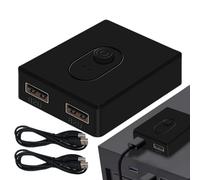 USB Printer Switcher, Bidirectional Splitter Hub, 2.16x1.77in 2 in 1