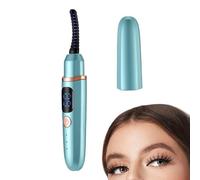 USB Rechargeable Heated Eyelash Curler - ABS 14x2.2x2cm 3 Temperature Settings With LED Light - Long Battery Life For Perfect Long Lasting Curl - Beauty Tool