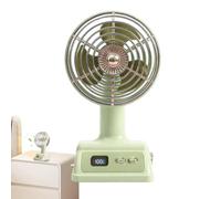 USB Rechargeable Small Desk Fan 100 Level Speed Control Portable Mini Cooling Quiet Airflow Desktop Bedside Lightweight Personal Air Circulator For Home Office Bedroom Study Living Room Dorm Apartment