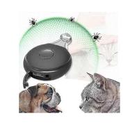 USB-Rechargeable Ultrasonic Pet Pendant for Flea and Tick Protection with Flashing Light, UK Pet Safe