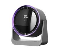 USB Ricaricabile Silent Desk Fan, Powerful Personal Air Cooler with Wall Mount & Night Light, Ideal for Bedroom, Uffici, and Kids' Room (17,6 x 8,6 x 19,1 cm)