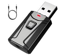 USB Ricevitore Bluetooth Trasmettitore per TV Adattatore Bluetooth USB 5.3 con Cavo 3.5mm AUX per PC Cuffie Altoparlanti Autoradio PS5/4 pro Switch Supporta Chiamate in Vivavoce Riproduci Musica