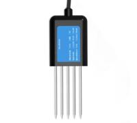 USB - Sensore di terreno per agricoltura e orticoltura, misura temperatura, umidità, pH e NPK, impermeabile IP68, sonda in acciaio inox, analisi rapida per la crescita delle piante, nero (B)