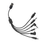 (USB single head) Fast Charging Cable with 6 Port Type C Tiny USB Mini USB 3.5mm 2.5mm Connectors Plastic & Metal for Electronics Multicolor