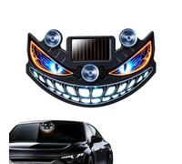 USB Solare LED Parabrezza Occhi Impermeabile Wireless Car Light Stickers | RV Casa Veicoli Vacanza Festa di Compleanno Anteriore Posteriore SUV Illuminazione Decorativa Esterna Finestra Display