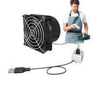 USB Solder Extractor Fan | 5W Ventilation Duct Exhaust | No-Installation Air Vent Fan For Kitchen Workshop | Adjustable Speed Home Airflow Extractor | ABS + Aluminum Foil Compact Design
