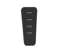 USB Splitter a 4 porte Estensore di trasmissione ad alta velocità per PS5 Slim HUB USB 2.0 ospite Cavi USB Espansore multiplo Splitter di ricarica (Nero)