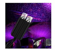 USB Star Night Lights, Car Roof Star Night Light, Flexible USB Night Lamp Fit All Cars Ceiling Roof Star Lights Interior Ambient Atmosphere for Bedroom Decor,Party,Walls - Plug and Play (Red-purple)