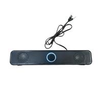 USB Stereo -högtalare - Small Desktop Audio System, Wired Computer Sound | Loud Sound Deep Bass Soundbar, Portable Plug and Play Volume Control för bärbar dator, monitor eller kontor, babyvänlig brusr