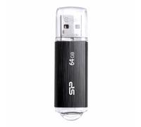 USB-STICK 64GB SILICON POWER USB2.0 U02 PLASTIC BLACK