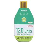 USB Temperature Data Logger IP67 Waterproof Disposable PDF Recorder for Cold Chain Transport, 30°C to +60°C Range with 18000 Data Points (120 giorni)