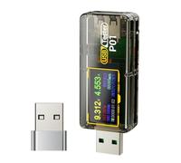 USB Tester - 180° Rotatable Current Checker | USB Charger Tester | Voltage Meter And Current Multimeter For DC 4-32V Type-C Adapter Included, Digital Power Capacity Monitor For Electricians