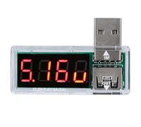 USB Tester 2 Pack | Voltage Current Meter with 3.5V - 7V 0A - 3A Range | USB Detector for Phone Chargers/Battery Packs/Car Adapters | Portable Ammeter Voltmeter (White)