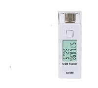 USB Tester Digital Voltmeter Ammeter Ammeter Ampteremeter Capacity Meter Medico for Mobilephone Tablet Power.(UT658)