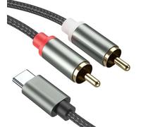 USB Tipo C Maschio a 2 RCA Maschio, Froggen Type C a 2x RCA Audio Cavo Cavo audio con 2 connettori RCA e con spinotto USB di tipo C per Huawei Samsung Xiaomi Laptop ecc