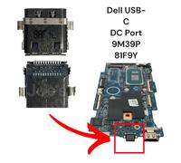 USB Tipo C Porta per Ricarica Dc Jack Alimentazione Ricambio Dell Madre 9M39P