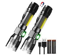 USB Torcia ricaricabile Barretta di barretta Scorpione, luce rossa accesa, impermeabile Torcia elettrica a 7 funzione