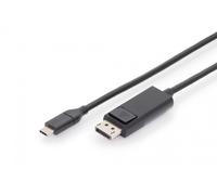 Digitus Ak-300333-020-s 1.8 M Usb-c To Displayport Adapter Nero