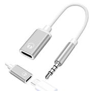USB Type C Audio Adapter | 3.5mm Male To Type C Female Flat Head Converter PE 10cm Lightweight 5g Analog Sound Jack Cable | Smartphone Tablet Multimedia Listening Music Calls Travel Daily Use