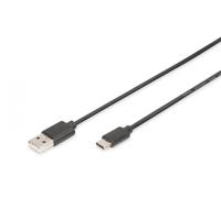 USB Type-C connection cable, type C to A M/M, 1.0m, 3A, 480MB, 2.0 Version, bl