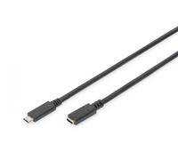 USB Type-C extension cable, type C M/F, 0.7m, Gen2, 5A, 10GB, 3.1 Version, bl