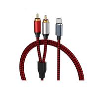 USB Type C to 2 RCA Audio Cable Type-C RCA Cable,USB-C Audio Line for Home Theater Amplifier DVD TV Speaker (0.5M/1.6Ft)