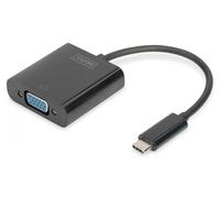 USB Type-C to VGA Adapter, Full HD 1080p cable length: 19.5 cm, black