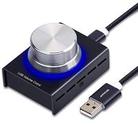 USB Volume Control, AIMOS Lnline Volume Knob Lossless Audio Computer with 6.57ft USB Cable Mute Volume Control and PC Speakers Switch Control Module for XP, MAC, Vista, Win 7, 8, 10, Android Etc
