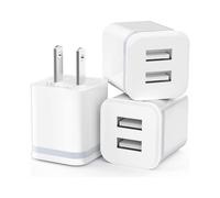 USB Wall Charger, 3-Pack 2.1A/5V Dual Port USB Cube Power Adapter Charger Plug Block Charging Box Brick for iPhone 13 12 11 Pro Max SE XS XR X 8 7 6 6