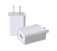 USB wall charger 5V 2A AC power adapter (white 2-pack)