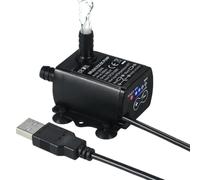 USB Water Pump - DC Adjustable Flow Pump 5.9x4.9x4.2cm | Brushless Submersible Pumps With Filter IP68 Waterproof 300L/H Aquarium Fountain Pond Hydroponic Use