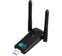 USB Wifi Antenna wifi Ricevitore Wifi, 3.0 Scheda Wifi, Adattatore WiFi USB 5dBi 1300M Dual Band / 2.4G/5G 802.11ac, Nero,per Windows 7/10/11