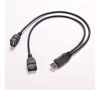USB2.0 A Maschio A 2 Dual Femmina Jack Y Splitter Hub Cavo Cavo Adattatore