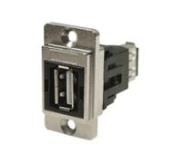 USB2 A-A F/THRU, D/SLIM, METAL, SLV, CSK; CP30708NM; Qtà X 1
