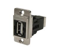 USB2 A-B F/THRU, D/SLIM, METAL, SLV, CSK; CP30709NM; Qtà X 1