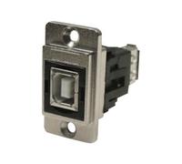USB2 B-A F/THRU, D/SLIM, METAL, SLV, CSK; CP30707NM; Qtà X 1