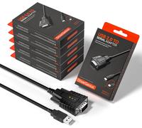 USB232A-B-A | Adattatore USB a Seriale (DB9) Con 3 X LED - Compatibile Con Windo