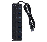 USB3.0 Adaper trasferimento dati e ricarica 7 slot con interruttori indipendenti cavo lungo porta multipla Splitter USB