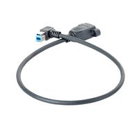 USB3.0 Montaggio Pannello Posteriore Tipo B Femmina ad Angolo Retto 90 Gradi B Tipo Maschio Cavo di Prolunga Per Macchina Fotografica Stampante