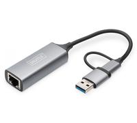 DIGITUS DN-3028 - Scheda di rete, USB-A/C, 2,5 Gigabit Ethernet, 1 RJ45