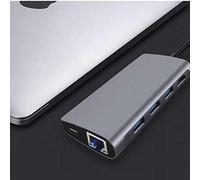 USB3.0 verso il basso compatibile con USB2.0 SD/TF può essere letto contemporaneamente TYEP-C3.0 HUB a 3 porte+HDMI+TF/SD+RJ45+PD(Eight-In-One)