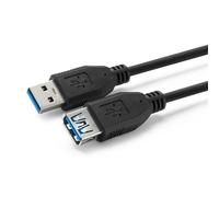 USB30 A-A 2m M-F Black