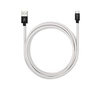 usbepower Cavo di Ricarica con Sfera in Silicone, 1 m, USB-C - Gamma Cosmo - Bianco