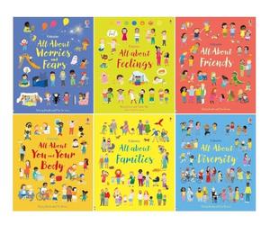 Usborne All About Feelings My First Books 6 Books Set By Felicity Brooks (All About Feelings, All About Families, All About Diversity, All About Friends, Worries and Fears, You and Your Body)