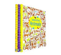 Usborne Look and Find 3 Books Collection Set By Kirsteen Robson (Bugs, Animals, Night Time)