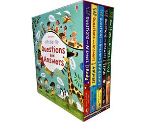 Usborne Sollevare-The-Flap Domande e Risposte Collection 5 Libri Cofanetto By Katie Daynes