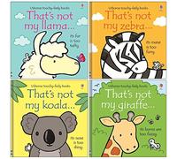 Usborne Touchy-Feely Thats Not My Zoo Collection 4 Books Set (That's Not My Llama, That's Not My Zebra, That's Not My Koala, That's Not My Giraffe)